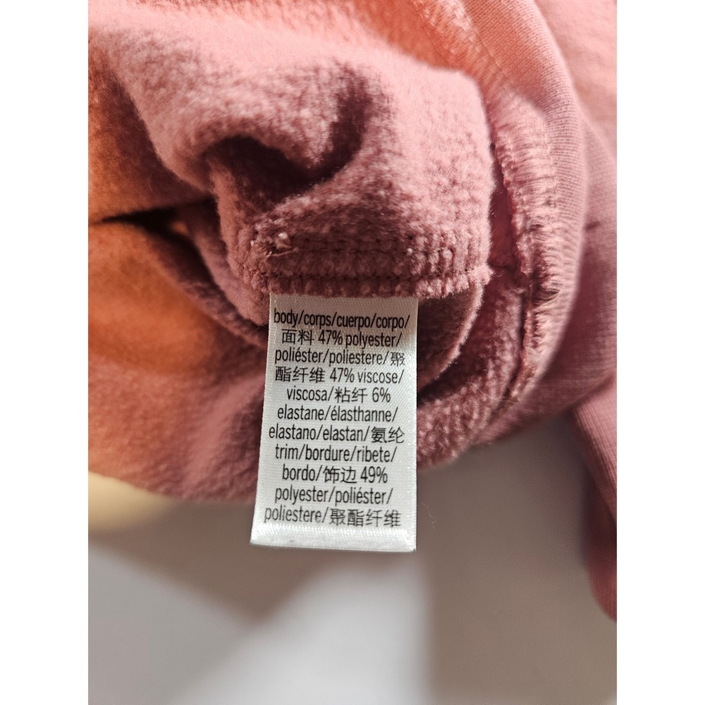 Victoria Sport Sweatshirt Women S Mauve Pink Ruffle Sleeve Glitter Logo - Picture 6 of 8